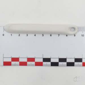 10 Porzellan-Verbrennungsschiffchen 90 mm mit Öse unglasiert