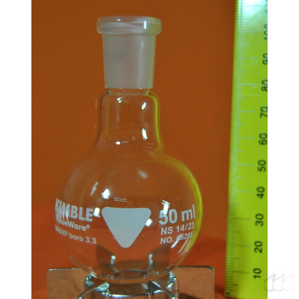 Kimble Chase Rundkolben 50 mL NS 14/23 Boro 3.3, Kimble 65285 NEUWARE
