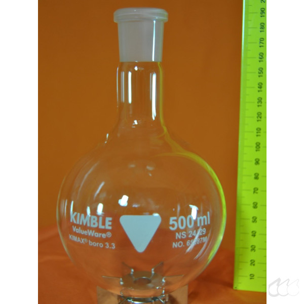 Kimble Chase Rundkolben 500 mL NS 24/29 Boro 3.3, Kimble 65287M NEUWARE