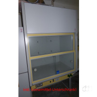 gebrauchte Laborzeile mit Spüle, Säure-Lauge-Schrank, Medienwände etc. Keramik Wesemann Delta 30