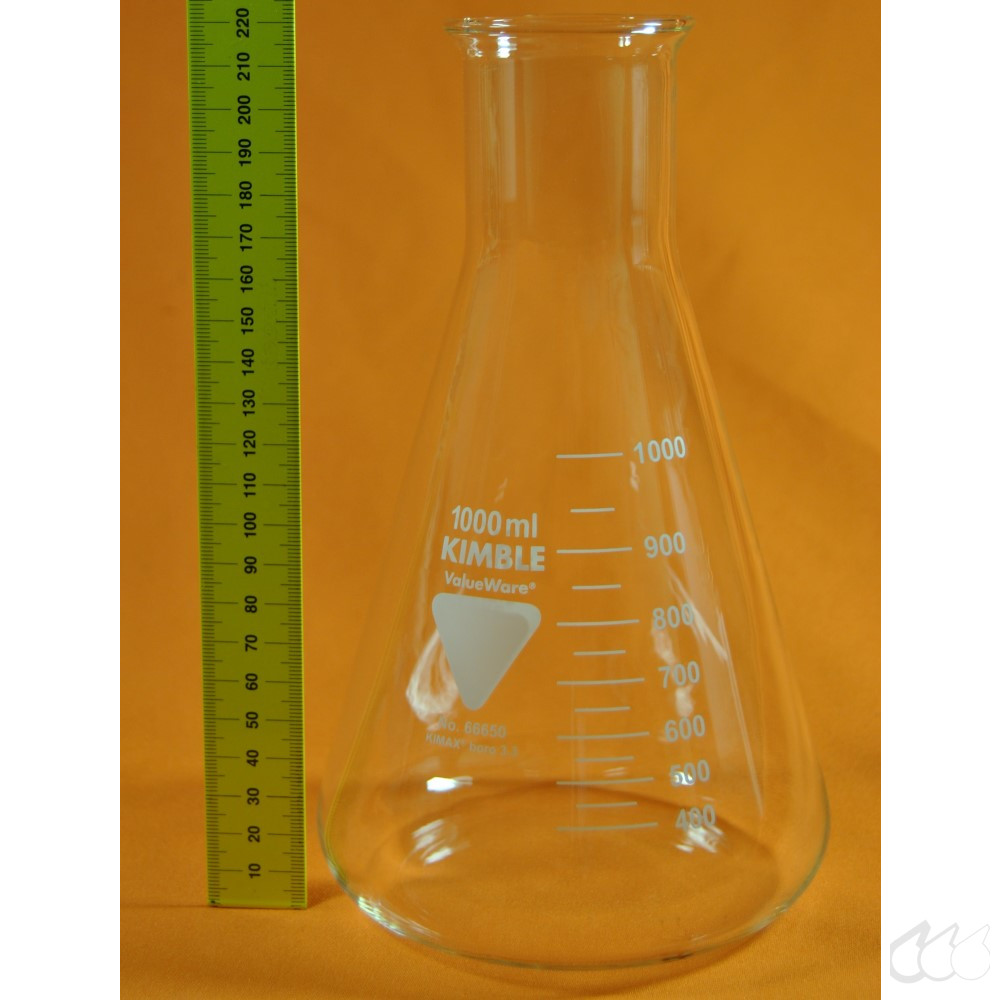 Kimble Chase Erlenmeyerkolben 1000 mL Weithals, Boro 3.3,...