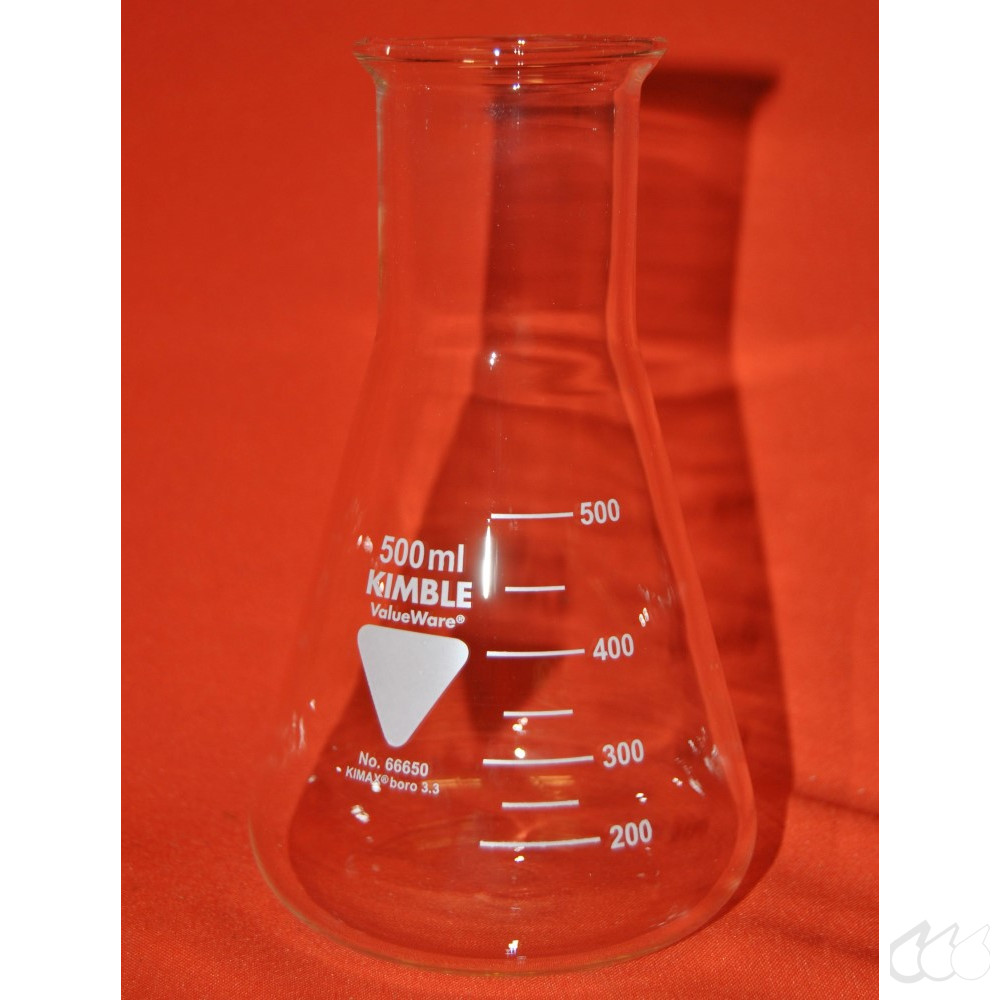 Kimble Chase Erlenmeyerkolben 500 mL Weithals, Boro 3.3,...