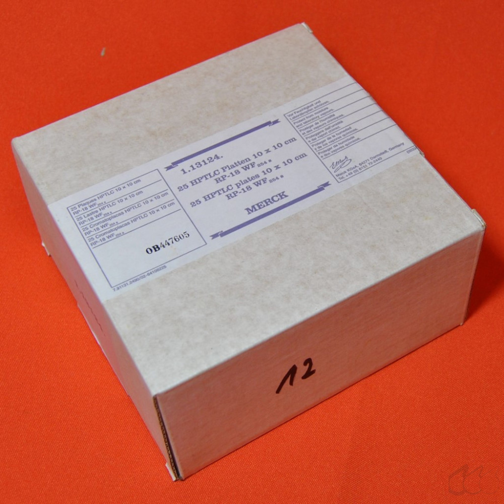 25 DC-Platten Merck 1.13124 HPTLC-Platten 10x10 cm  RP-18...