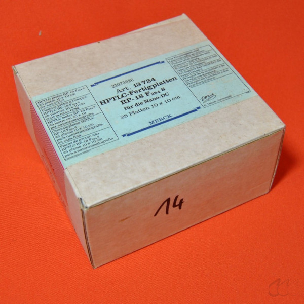 25 DC-Platten Merck 13724 HPTLC-Fertigplatten 10x10 cm  RP-18 F254S für Nano DC