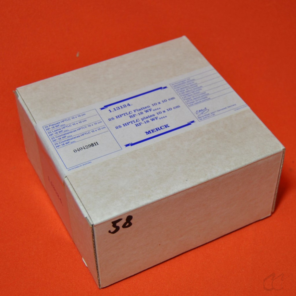 25 DC-Platten Merck 1.13124 HPTLC-Platten 10x10 cm  RP-18...