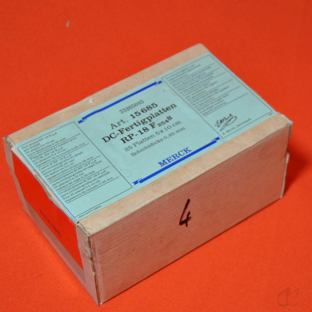 25 DC-Platten Merck 15685 DC-Fertigplatten 5x10 cm  RP-18...