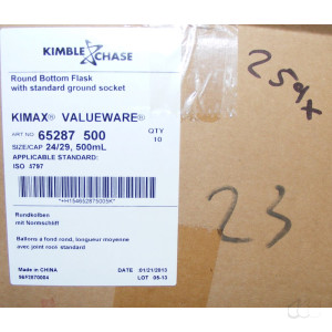 Kimble Chase Rundkolben 500 mL NS 24/29 Boro 3.3, Kimble 65287 NEUWARE