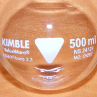 Kimble Chase Rundkolben 500 mL NS 24/29 Boro 3.3, Kimble 65287 NEUWARE